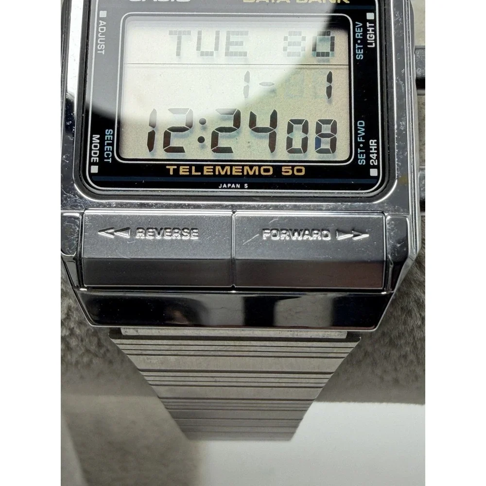 Casio DB-500 New Battery Mens Data Bank Telememo 50 32MM 8
